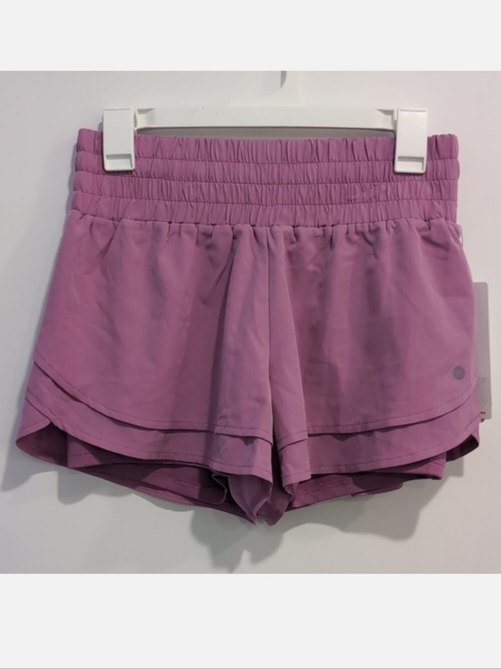 RBX Active Running Pink Athletic Shorts with Elastic Waist Lined Layered Small
